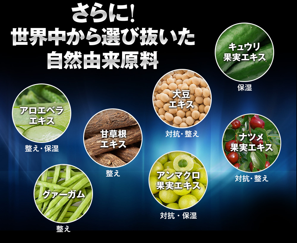 さらに世界中から選び抜いた自然由来原料